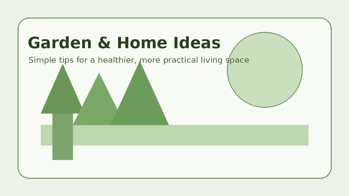 Stylized garden and home illustration for Garden Nest